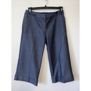 The Limited Cassidy Fit Pants Women Size 6 Gray Wide Leg Lined Capris